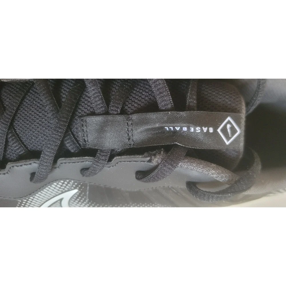 Nike Alpha Huarache Elite 4 Low Metal Baseball Cleats Blk/Wh DJ6516-010 Mens‎ 13